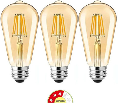 Eve Hanger 4 W Basic Arbitrary E27 LED Bulb(Yellow, Pack of 3)
