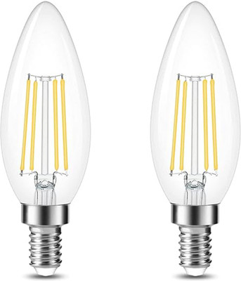vibunt 4 W Basic Candle E14 LED Bulb(Yellow, Pack of 6)