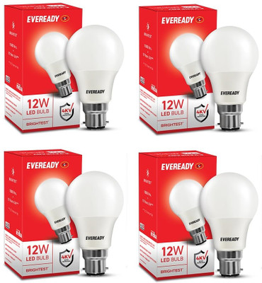EVEREADY 12 W Basic Standard B24 LED Bulb(White, Pack of 4)