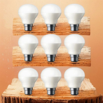 owesom 9 W Basic Round B22 LED Bulb(White, Pack of 9)