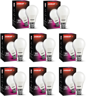 EVEREADY 5 W Basic Standard B22 LED Bulb(White, Pack of 8)