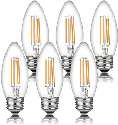vibunt 4 W Basic Candle E27 LED Bulb(Yellow, Pack of 6)