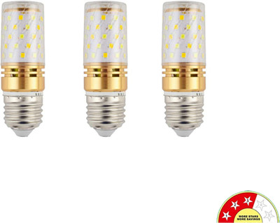 Baslash 12 W Multi Watt Standard E27 LED Bulb(Yellow, White, Pack of 3)