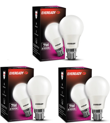 EVEREADY 7 W Basic Standard B22 LED Bulb(White, Pack of 3)