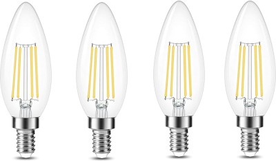 vibunt 4 W Candle E14 LED Bulb(Yellow, Pack of 4)