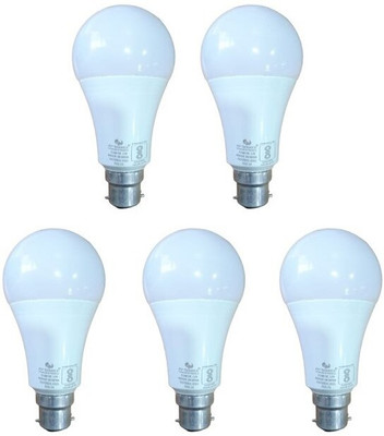 AP Source 15 W Basic Round B22 LED Bulb(White, Pack of 5)