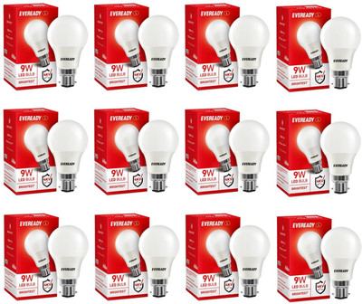 EVEREADY 9 W Basic Standard B22 LED Bulb(White, Pack of 12)