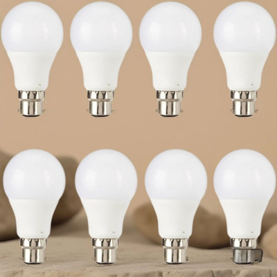 owesom 10 W Basic Round B22 LED Bulb(White, Pack of 8)