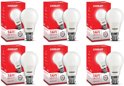 EVEREADY 14 W Basic Standard B22 LED Bulb(White, Pack of 6)