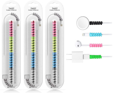 DECRONICS 12 pc-cable prtctr Cable Protector(Multicolor)
