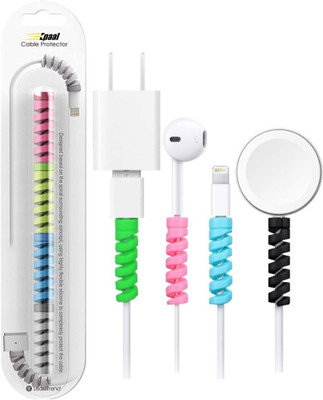 Epaal Spiral Cable Protector Winder Sleeve for Protecting Cables (1 Sets - 4 pcs) Cable Protector(Multi Color)