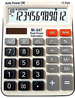 Hench Mi-847 Check & Correct Calculator, Basic Financial  Calculator(12 Digit)