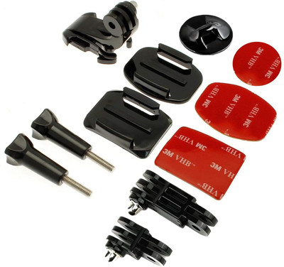 quikprof Helmet Flat Placement Camera Mount(Black)