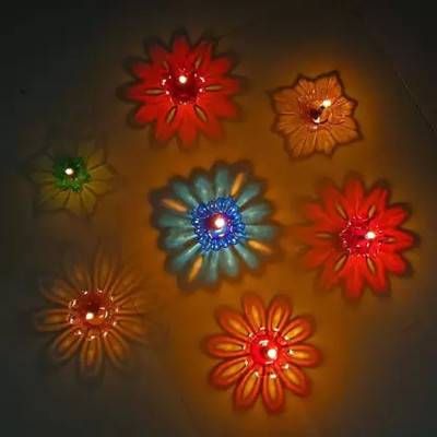 Silverlight Diya Artificial Diya Home Decoration Birthday Anniversary Festival Candle  (Multicolor, Pack Of 1) For Rs. 17 @ 91 %