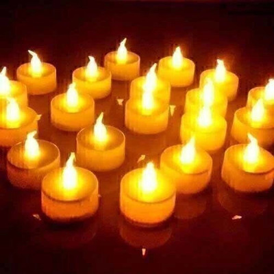 Verasis Bright led (Q)tea light candle for decoration Candle(Multicolor, Pack of 12)