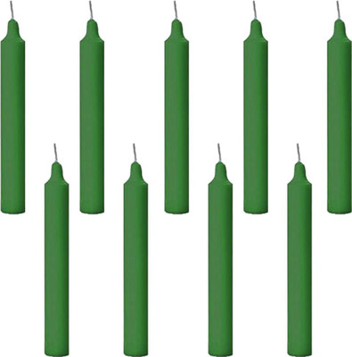 Floryn decor Green Candles for spell/Ritual/ healing /Chakras | Pack of 30 Candle Candle(Green, Pack of 30)