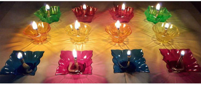 Onlinch Plastic (Pack of 24) Table Diya Set(Height: 2.5 inch)