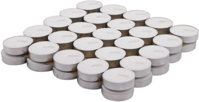 Verasis Pack of 50 Unscented Tealight Candles, Daily Use, MultiPurpose, Birthday, Festiv Candle(Multicolor, Pack of 50)