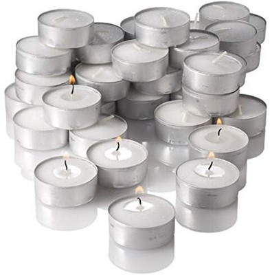 CleanCraft WAX TEA LIGHT CANDLE ( DIYA CANDLE ) ( PACK OF 50 ) Candle(Multicolor, Pack of 50)