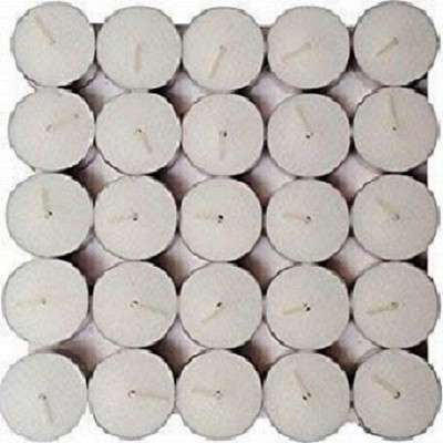 Airovia 4 Hours Burn Time Paraffin Wax Tea Light, Pack of 50, Unscented- 150 GRM Candle(White, Pack of 50)
