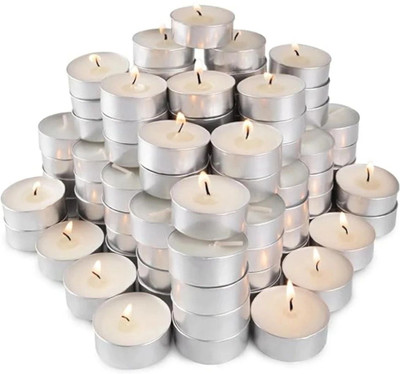 Casahug Tea Lights Candles Burn Time 1-1:30 Hrs Smokeless Candle(Multicolor, Pack of 100)