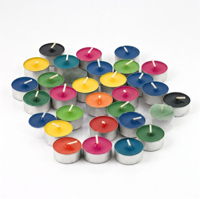BIndian Colorful Tea Light Candle Pack of 50 Pcs _tlcm024 Candle(Multicolor, Pack of 50)
