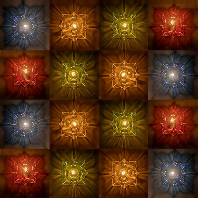 BS NATURAL 3D Shadow Reflection Floating Plastic Lamp|Decorative Diwali Diya Candle_pd2481 Plastic (Pack of 24) Table Diya Set(Height: 2.5 inch)