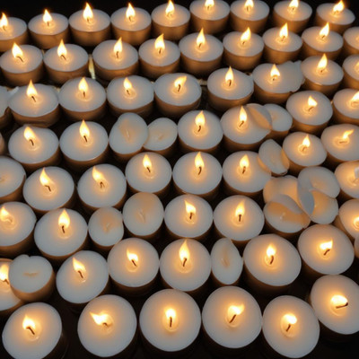 PVA Tea Light Candle Pack of 50 Hour Long Burning_tlc126 Candle(White, Pack of 50)