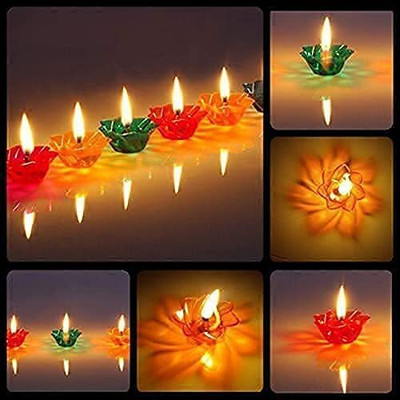 manokamna store DIYA Plastic (Pack of 6) Table Diya Set(Height: 2 inch)