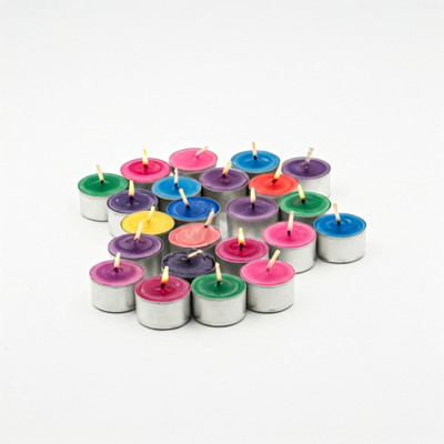 BIndian Colorful Tea Light Candle Pack of 50 Pcs _tlcm017 Candle(Multicolor, Pack of 50)
