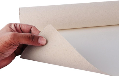 ZEN TREK canvas roll Cotton Grain Canvas Roll (Set of 1)(White)