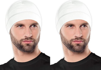 Alipzone Solid Skull Cap Cap(Pack of 2)