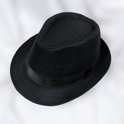 INFISPACE Fedora Hat(Black, Pack of 1)