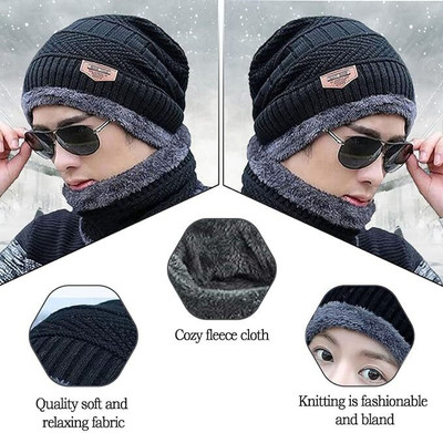 JusAwesm Beanie Cap(Pack of 2)