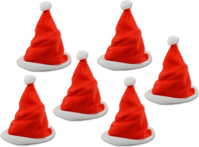ME&YOU Solid Santa Cap Cap(Pack of 6)
