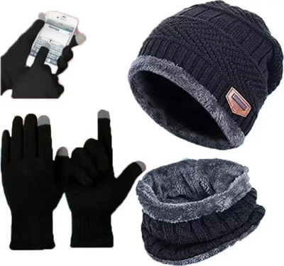 M John's Solid Men Muffler(Pack of 2)