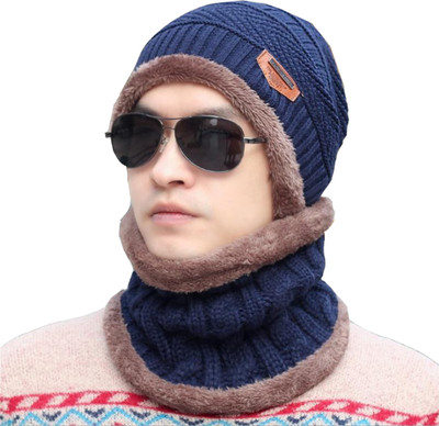 Phirsein Self Design Beanie Cap
