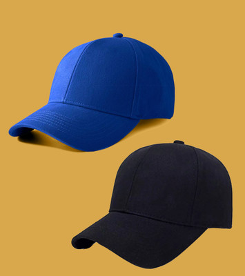 ALAMOS Self Design, Solid Sports/Regular Cap Cap(Pack of 2)