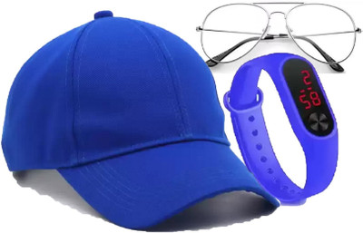 FLEXCY Self Design Sports/Regular Cap Cap(Pack of 3)