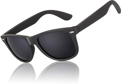 Top Trick Rectangular Sunglasses(For Men & Women, Black)