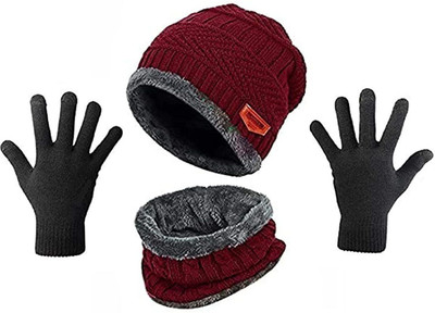 JusAwesm Beanie Cap(Pack of 3)