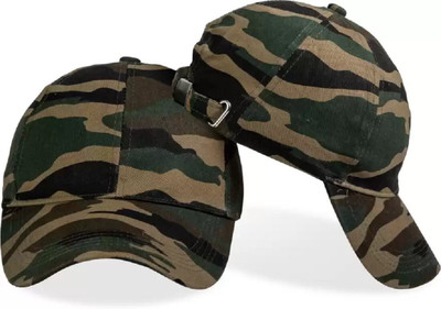 Amience Self Design Sports/Regular Cap Cap(Pack of 2)