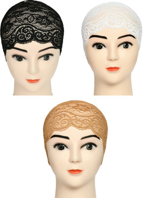 DCENT KRAFT Self Design Skull Cap Cap(Pack of 3)
