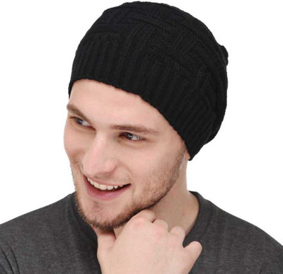 R N Creation Solid Beanie Cap
