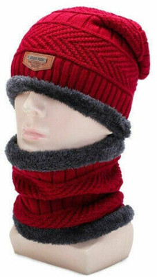 vactly Solid, Striped, Woven Monkey Cap Cap(Pack of 2)