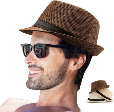 INFISPACE Fedora Hat(Brown, Pack of 1)