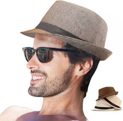 INFISPACE Fedora Hat(Grey, Pack of 1)