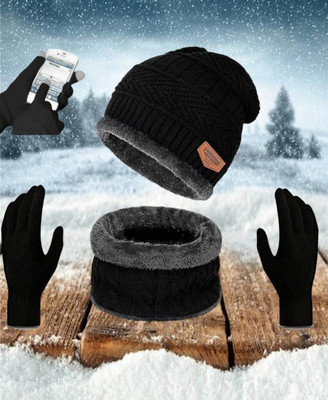 ARYSON Solid Beanie Cap(Pack of 3)