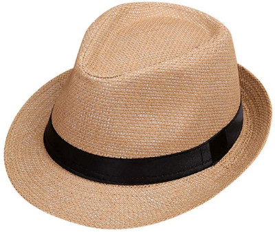 INFISPACE Fedora Hat(Beige, Pack of 1)