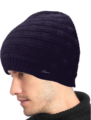 TRUE INDIAN Self Design Beanie Cap